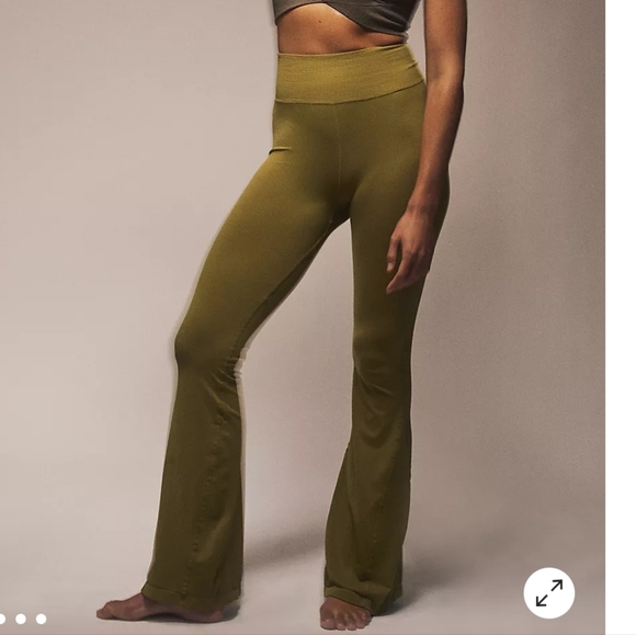 Free People Pants - FP Movement Good Karma Flare Leggings Dusty Military M/L FP082 NWOT